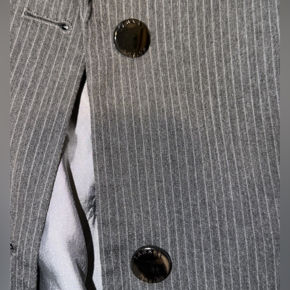 Tahari Gray Pinstripe Suit/Skirt Blazer Set - Picture 3 of 8